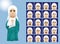 Religion Assumption Mary Cartoon Emotion Faces Vector Illustration