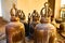 Religion, Buddhism. Closeup Prayer Bells In Buddhist Temple Of T