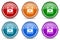 Religion, church silver metallic glossy icons, set of modern design buttons for web, internet and mobile applications in 6 colors