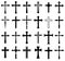 Religion cross icon set