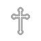 Religion cross line icon