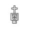 Religion cross, order of christ symbol isolated