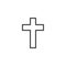 Religion cross outline icon