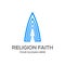 Religion faith logo design template