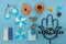 Religion image of jewish holiday Hanukkah background with menorah traditional candelabra