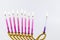 Religion Jewish Hanukkah holiday for in hanukkiah Menorah with burned candles