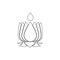 Religion symbol, ayyavazhi outline icon. Element of religion symbol illustration. Signs and symbols icon can be used for web, logo