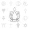 religion symbol, ayyavazhi outline icon. element of religion symbol illustration. signs and symbols icon can be used for web, logo