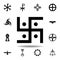 religion symbol, Jainism icon. Element of religion symbol illustration. Signs and symbols icon can be used for web, logo, mobile