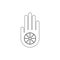 Religion symbol, Jainism outline icon. Element of religion symbol illustration. Signs and symbols icon can be used for web, logo,