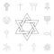 religion symbol, judaism outline icon. element of religion symbol illustration. signs and symbols icon can be used for web, logo,