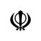 Religion symbol, Sikhism icon. Element of religion symbol illustration. Signs and symbols icon can be used for web, logo, mobile