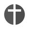 Religion vector logo design template. crucifixion or Church icon