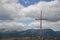 Religion: Wooden Cross on mountain top