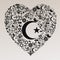 Religions Heart Shape - Islam