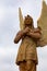 Religious angel statue at a Medieval Catholic church.