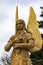 Religious angel statue at a Medieval Catholic church.