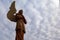 Religious angel statue at a Medieval Catholic church.