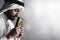 Religious arab muslim man holding holy quran