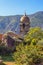 Religious architecture. Montenegro, Old Town of Kotor. Bell tower of church of Saint Clare