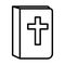 Religious bible book line style icon
