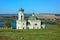 Religious building, Orthodox Christian cathedral with green dome