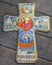 Religious Cross with Catholic Symbols