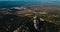 Religious Cross Monument Aerial Drone, Mount Puig De Sant Salvador, Felanitx, Mallorca