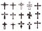 Religious cross symbol set