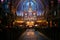 Religious event in Notre Dame Basilica Montreal