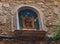 Religious Icon on Stone Wall, Girona, Spain