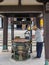 Religious incense sticks at a Japanese Temple - TOKYO, JAPAN - JUNE 12, 2018