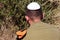 Religious Israeli soldier with a kippah