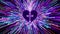 Religious Motion Light Purple Colorful Christianity Cross In Heart Lines With Dotted Lines Light Burst Particle Rising