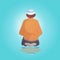 Religious muslim man praying ramadan kareem holy month religion concept rear view person