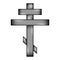 Religious orthodox cross icon sign.