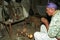 Religious ritual of Guatemalan Ixil Indian priest