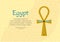 Religious sign of the ancient Egyptian cross - Ankh. A symbol of life. Symbols of Egypt