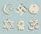 Religious signs doodle vector