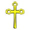 Religious symbol of crucifix icon, icon cartoon