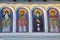 Religious wall painting: four saints