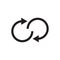 Reload arrow vector icon logo design