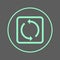 Reload, refresh circular line icon. Round colorful sign. Flat style vector symbol.