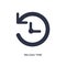 reload time icon on white background. Simple element illustration from arrows concept