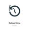 Reload time vector icon on white background. Flat vector reload time icon symbol sign from modern arrows collection for mobile