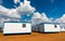 Relocatable portable buildings used as prefabricated offices on building sites and other amenities