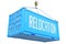 Relocation - Blue Hanging Cargo Container.