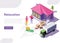 Relocation isometric web banner