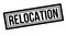 Relocation typographic stamp