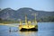 Remagen, Germany - 09 10 2020: ship jetty with a view to Drachenfels